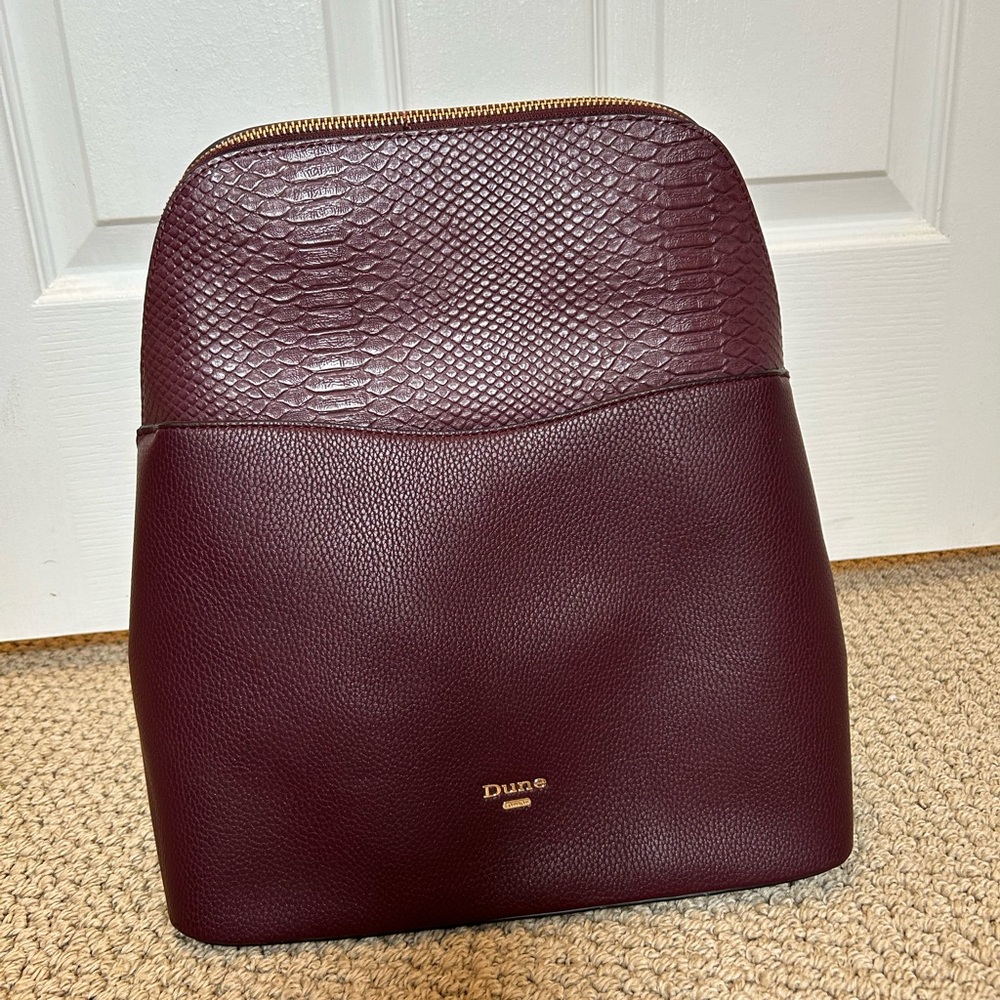 Dune London Burgundy Backpack